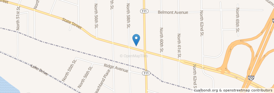 Mapa de ubicacion de State Street Baptist Church en United States, Illinois, East Saint Louis.