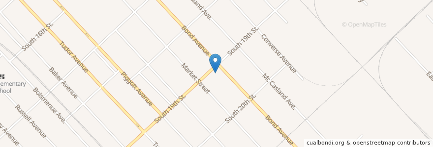 Mapa de ubicacion de Goodrich Congregational Church en Vereinigte Staaten Von Amerika, Illinois, East Saint Louis.