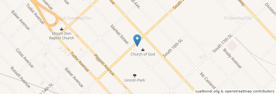 Mapa de ubicacion de Market Avenue Church of God en Stati Uniti D'America, Illinois, East Saint Louis.