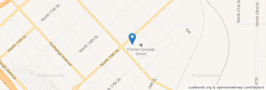 Mapa de ubicacion de Fifteenth Street Baptist Church en Amerika Syarikat, Illinois, East Saint Louis.