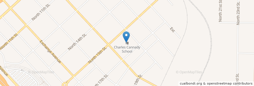 Mapa de ubicacion de Charles Cannady School en Verenigde Staten, Illinois, East Saint Louis.