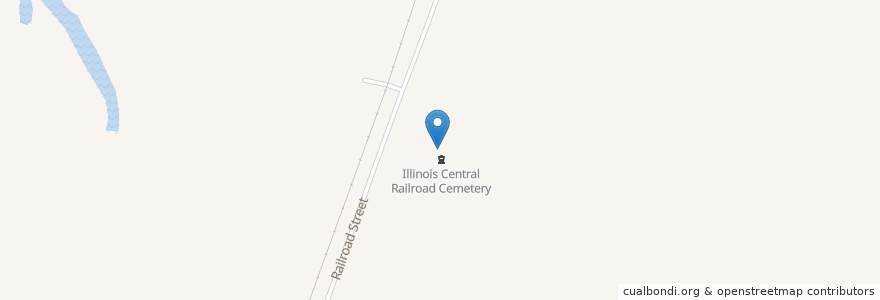 Mapa de ubicacion de Illinois Central Railroad Cemetery en Соединённые Штаты Америки, Иллинойс, Cumberland County.