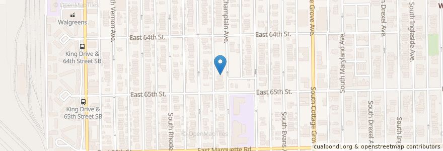 Mapa de ubicacion de Woodlawn Organization Headstart Center en Соединённые Штаты Америки, Иллинойс, Чикаго.