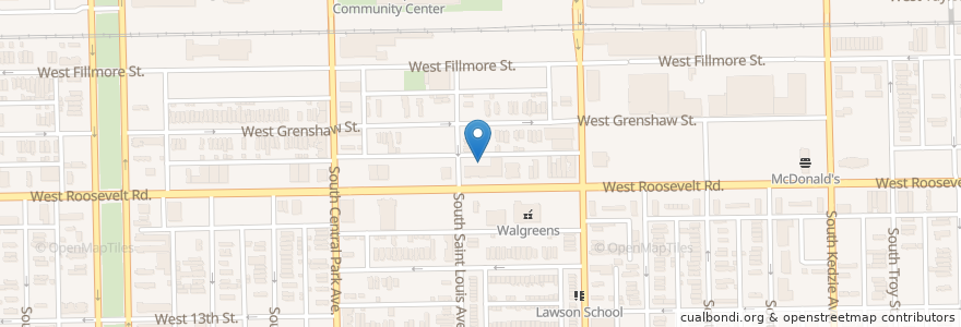 Mapa de ubicacion de Greater Calvary Spiritual Church en United States, Illinois, Chicago.
