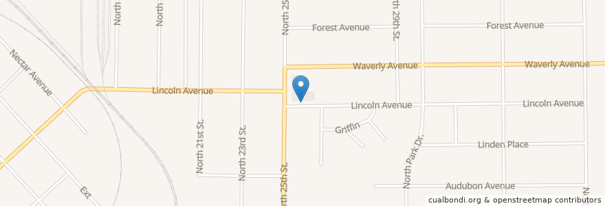 Mapa de ubicacion de Nelson Mandela School en United States, Illinois, East Saint Louis.