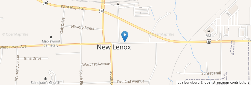 Mapa de ubicacion de Living Streams Christian Fellowship Church en United States, Illinois, Will County, New Lenox.