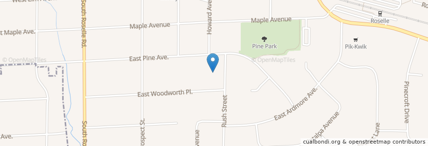 Mapa de ubicacion de Roselle United Methodist Church en Estados Unidos Da América, Illinois, Dupage County, Roselle.