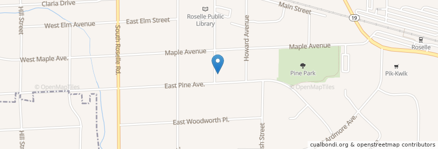 Mapa de ubicacion de Canaan Apostolic United Church en Stati Uniti D'America, Illinois, Dupage County, Roselle.