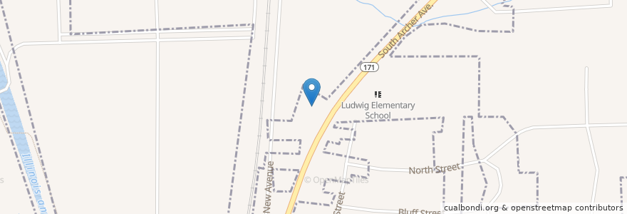 Mapa de ubicacion de Church of Christ en 미국, 일리노이, Will County, Lockport.