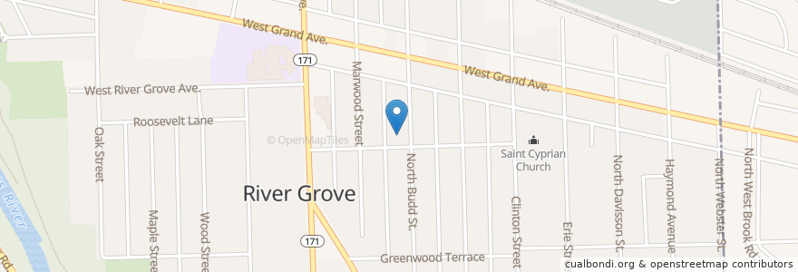 Mapa de ubicacion de Grace United Church of Christ en Соединённые Штаты Америки, Иллинойс, River Grove.