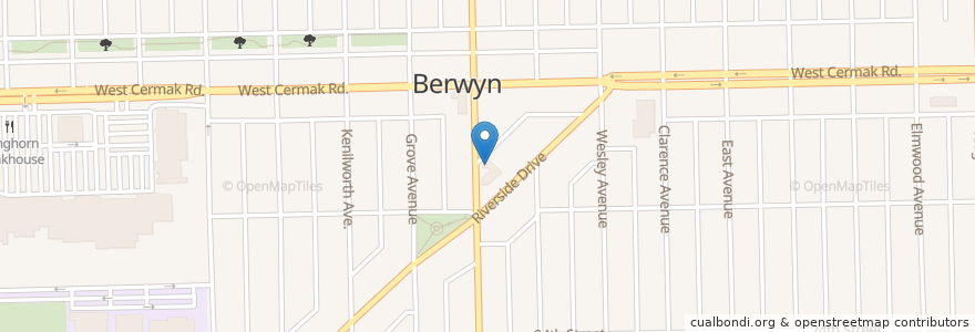 Mapa de ubicacion de First Church of Christ Scientist en Amerika Syarikat, Illinois, Berwyn.