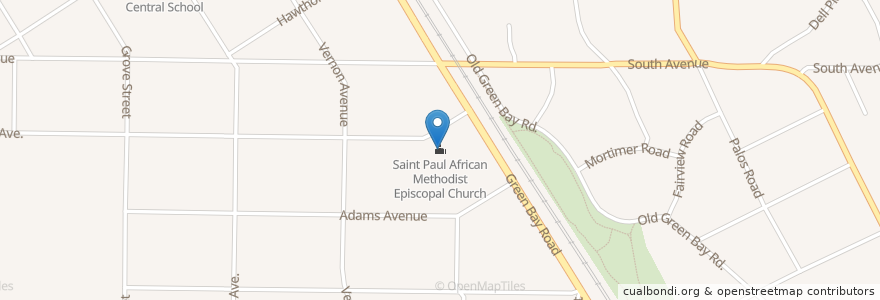 Mapa de ubicacion de Saint Paul African Methodist Episcopal Church en Соединённые Штаты Америки, Иллинойс, Glencoe.