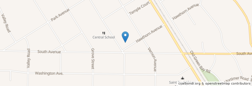 Mapa de ubicacion de Trinity Lutheran Church en Amerika Syarikat, Illinois, Glencoe.