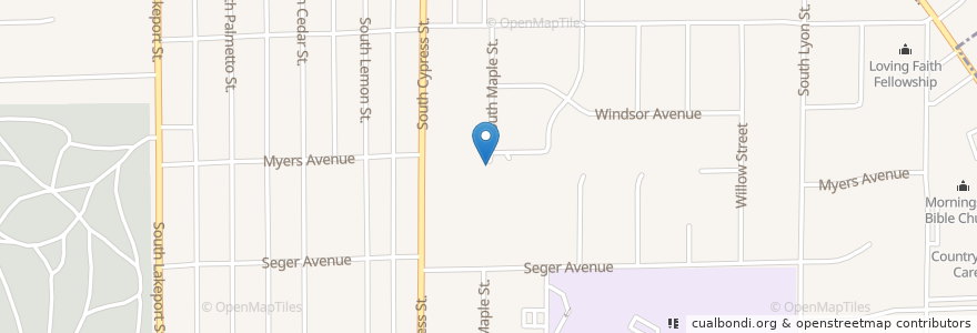 Mapa de ubicacion de Sunnyside School en Estados Unidos De América, Iowa, Woodbury County, Sioux City.