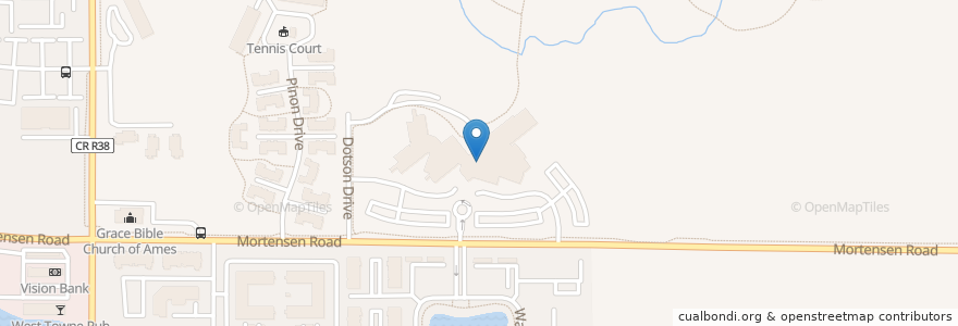 Mapa de ubicacion de Ames Middle School en Stati Uniti D'America, Iowa, Story County, Ames.
