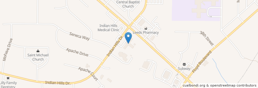 Mapa de ubicacion de Accura Healthcare Of Sioux City en Stati Uniti D'America, Iowa, Woodbury County, Sioux City.