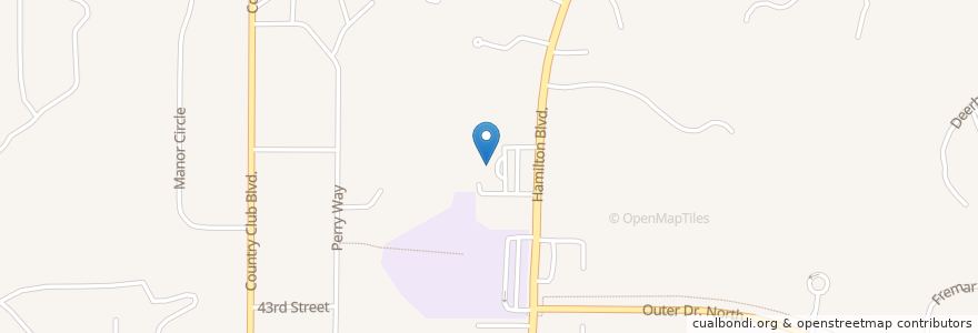 Mapa de ubicacion de Jones Eye Clinic en Estados Unidos Da América, Iowa, Woodbury County, Sioux City.