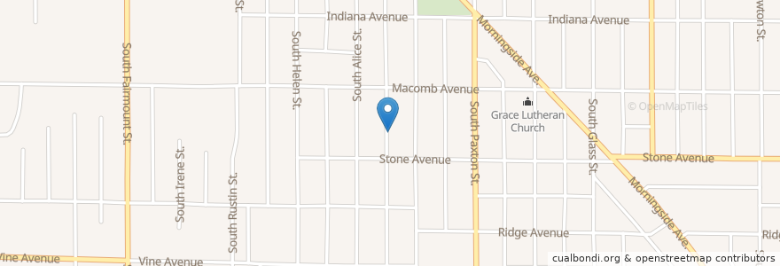 Mapa de ubicacion de Templo Glorioso Amanecer en Amerika Syarikat, Iowa, Woodbury County, Sioux City.