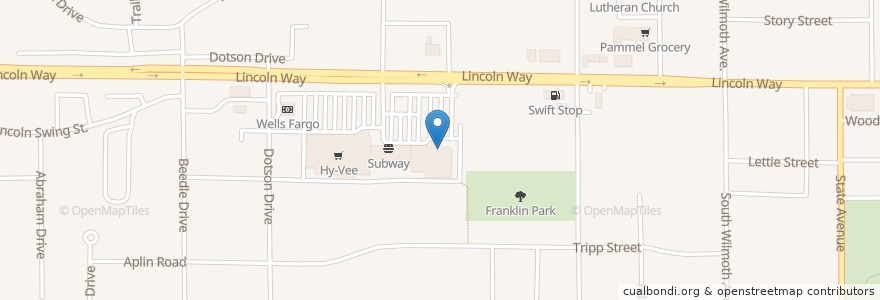 Mapa de ubicacion de West Ames Eye Center en Verenigde Staten, Iowa, Story County, Ames.