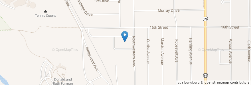 Mapa de ubicacion de Bethesda Lutheran Church en ایالات متحده آمریکا, آیووا, Story County, Ames.