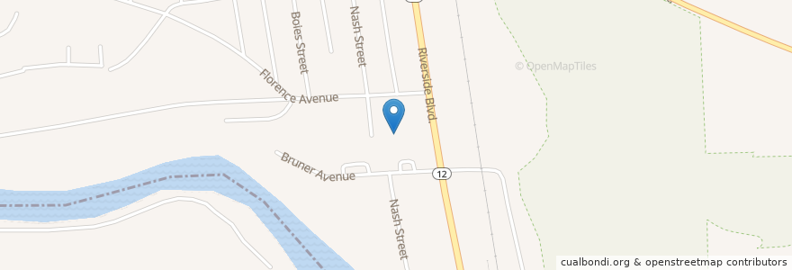Mapa de ubicacion de Riverside Lutheran Church en 미국, 아이오와, Woodbury County, Sioux City.