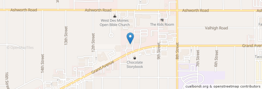 Mapa de ubicacion de Seventh Day Adventist Church en 미국, 아이오와, Polk County, West Des Moines.