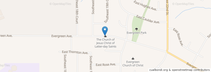 Mapa de ubicacion de The Church of Jesus Christ of Latter-day Saints en Estados Unidos Da América, Iowa, Polk County, Des Moines.