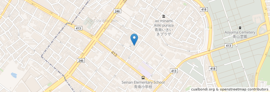 Mapa de ubicacion de Cafe Kitsune en Japão, Tóquio, 渋谷区.