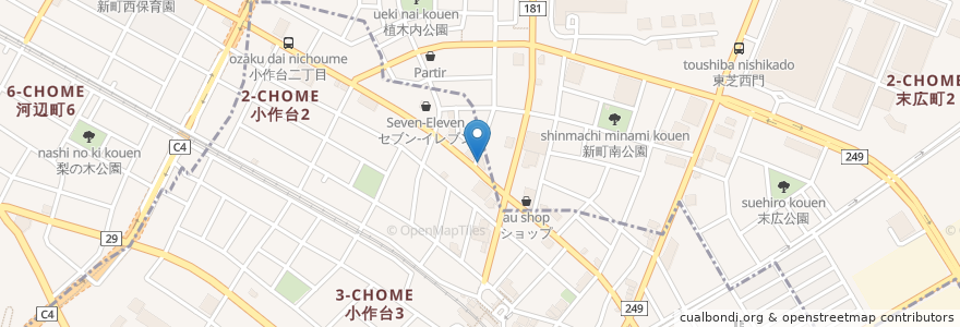 Mapa de ubicacion de つけめん 美豚 en Japón, Tokio, Ome, Hamura.
