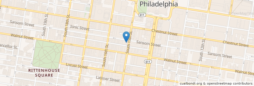 Mapa de ubicacion de Ocean Prime en アメリカ合衆国, ペンシルベニア州, Philadelphia County, フィラデルフィア.