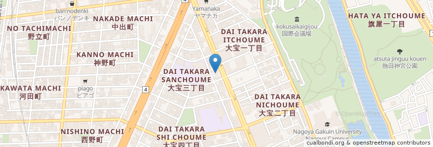 Mapa de ubicacion de コメダ珈琲店 en Japón, Prefectura De Aichi, Nagoya, 熱田区.