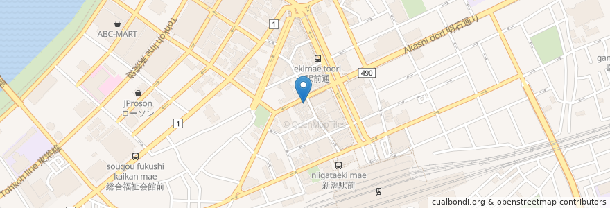 Mapa de ubicacion de やきとり酒場いっぱい2 en Jepun, 新潟県, 新潟市, 中央区.