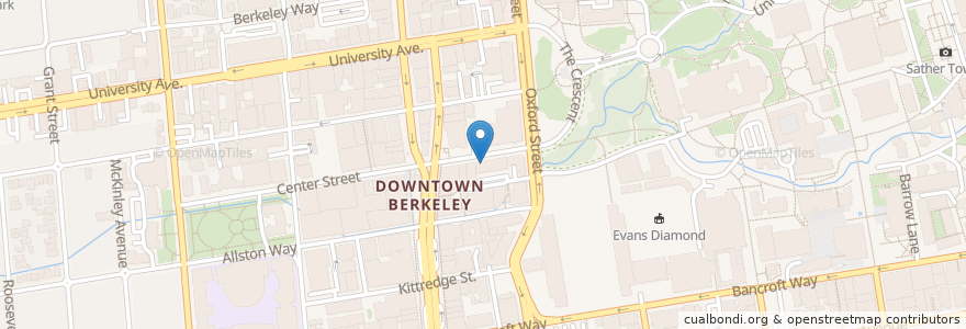 Mapa de ubicacion de Flavia Osteria en 미국, 캘리포니아주, 앨러미다 군, Berkeley.