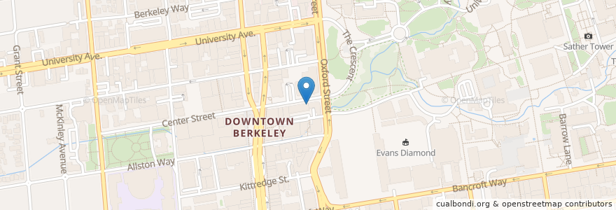 Mapa de ubicacion de Moe Sushi and Grill en Estados Unidos De América, California, Condado De Alameda, Berkeley.