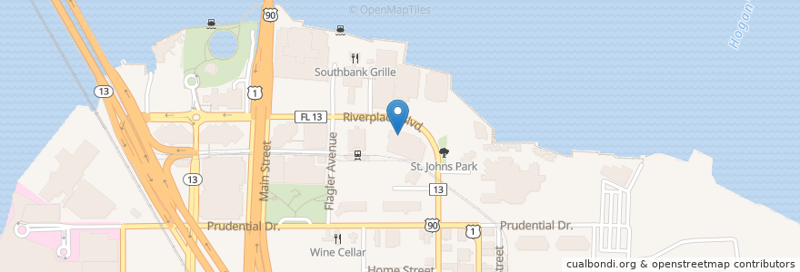 Mapa de ubicacion de Sake House en Stati Uniti D'America, Florida, Contea Di Duval, Jacksonville.