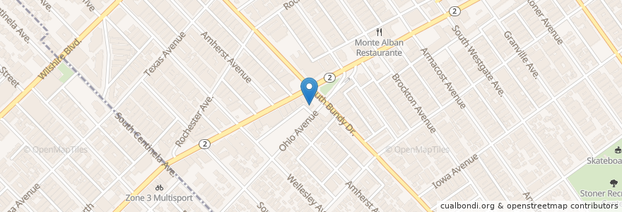 Mapa de ubicacion de IHOP en アメリカ合衆国, カリフォルニア州, Los Angeles County, ロサンゼルス.