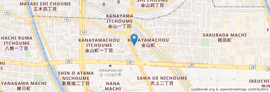 Mapa de ubicacion de 世界の山ちゃん en Japon, Préfecture D'Aichi, 名古屋市, 熱田区.