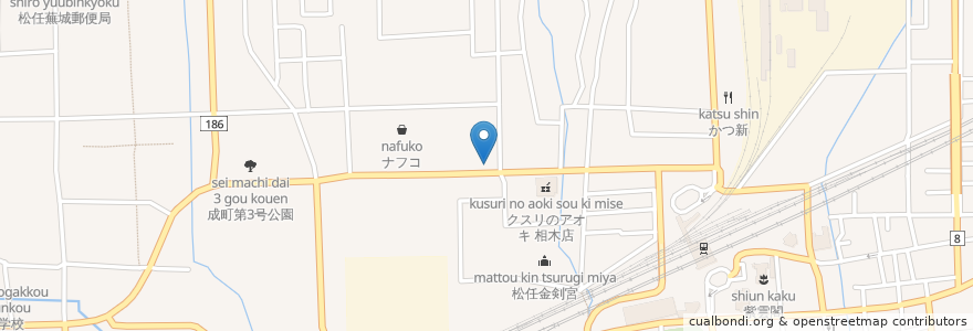 Mapa de ubicacion de ココス en 日本, 石川县, 白山市.