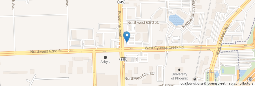 Mapa de ubicacion de Citibank en Amerika Syarikat, Florida, Broward County, Fort Lauderdale.
