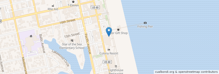 Mapa de ubicacion de Atlas Grill & Bar en Verenigde Staten, Virginia, Virginia Beach.