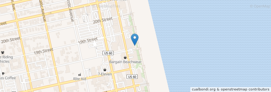Mapa de ubicacion de 18th Street Seafood Bar & Grill en الولايات المتّحدة الأمريكيّة, فيرجينيا, Virginia Beach.