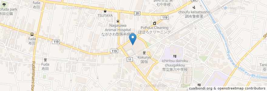 Mapa de ubicacion de 市民プラザあくろす３Fトイレ en Japan, Tokio, 調布市.