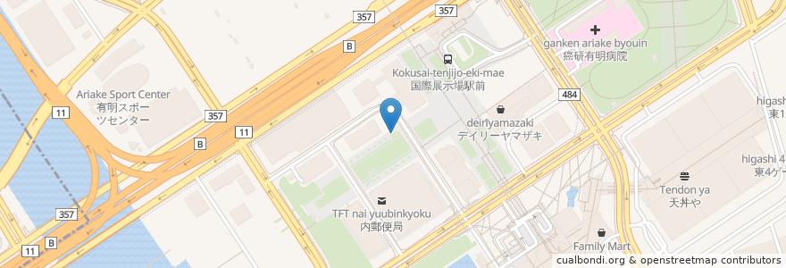 Mapa de ubicacion de 江東区臨海部コミュニティサイクル en Japon, Tokyo, 江東区.