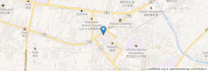 Mapa de ubicacion de SEIYU国領店トイレ en 日本, 東京都, 調布市.