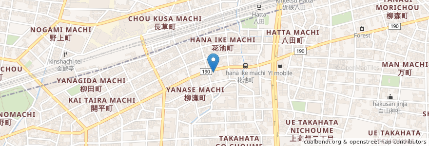 Mapa de ubicacion de 西恩寺 en 일본, 아이치현, 나고야 시, 中川区.
