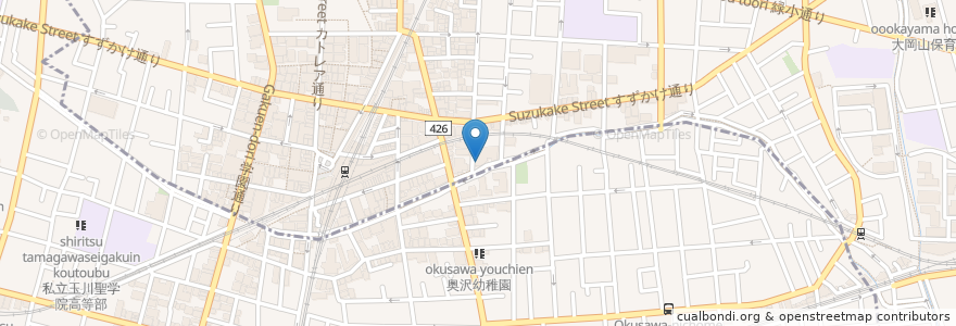 Mapa de ubicacion de マツモトキヨシ　自由が丘店 en Japan, 東京都, 目黒区.