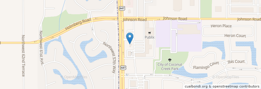 Mapa de ubicacion de Mobil en Amerika Birleşik Devletleri, Florida, Broward County, Coconut Creek.