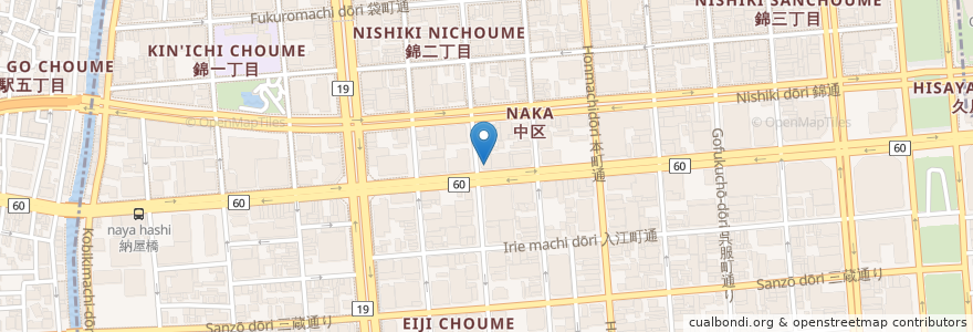 Mapa de ubicacion de スギ薬局 en Jepun, 愛知県, 名古屋市, 中区.