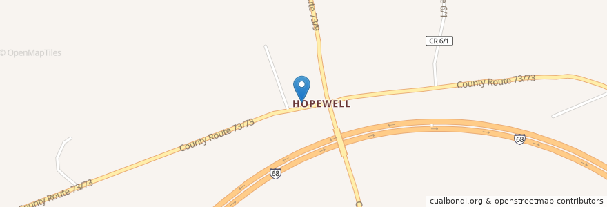 Mapa de ubicacion de Hopewell Church en 미국, 웨스트버지니아, Preston County.