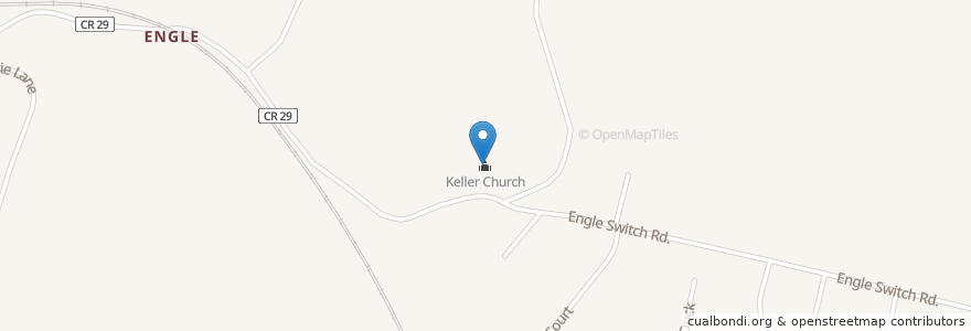Mapa de ubicacion de Keller Church en Stati Uniti D'America, Virginia Occidentale, Jefferson County.